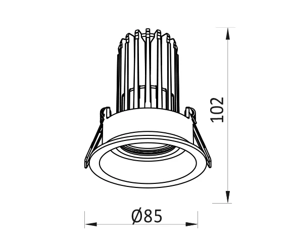 ADL C Deep Downlight Dimensions