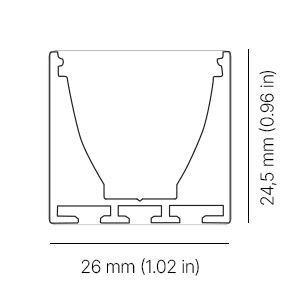 Architape Opaline L Outdoor Luminaire Series Dimensions