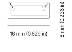Architape A002M Indoor Luminaire dimensions