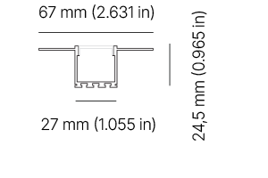 Architape A003 Indoor Luminaire dimensions