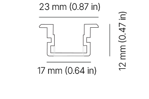 Architape A008 Indoor Luminaire dimensions