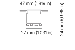 Architape A015 Indoor Luminaire dimensions