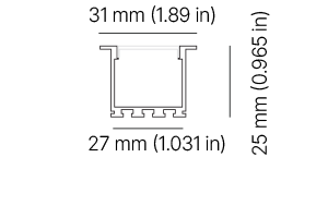 Architape A019 Indoor Luminaire dimensions